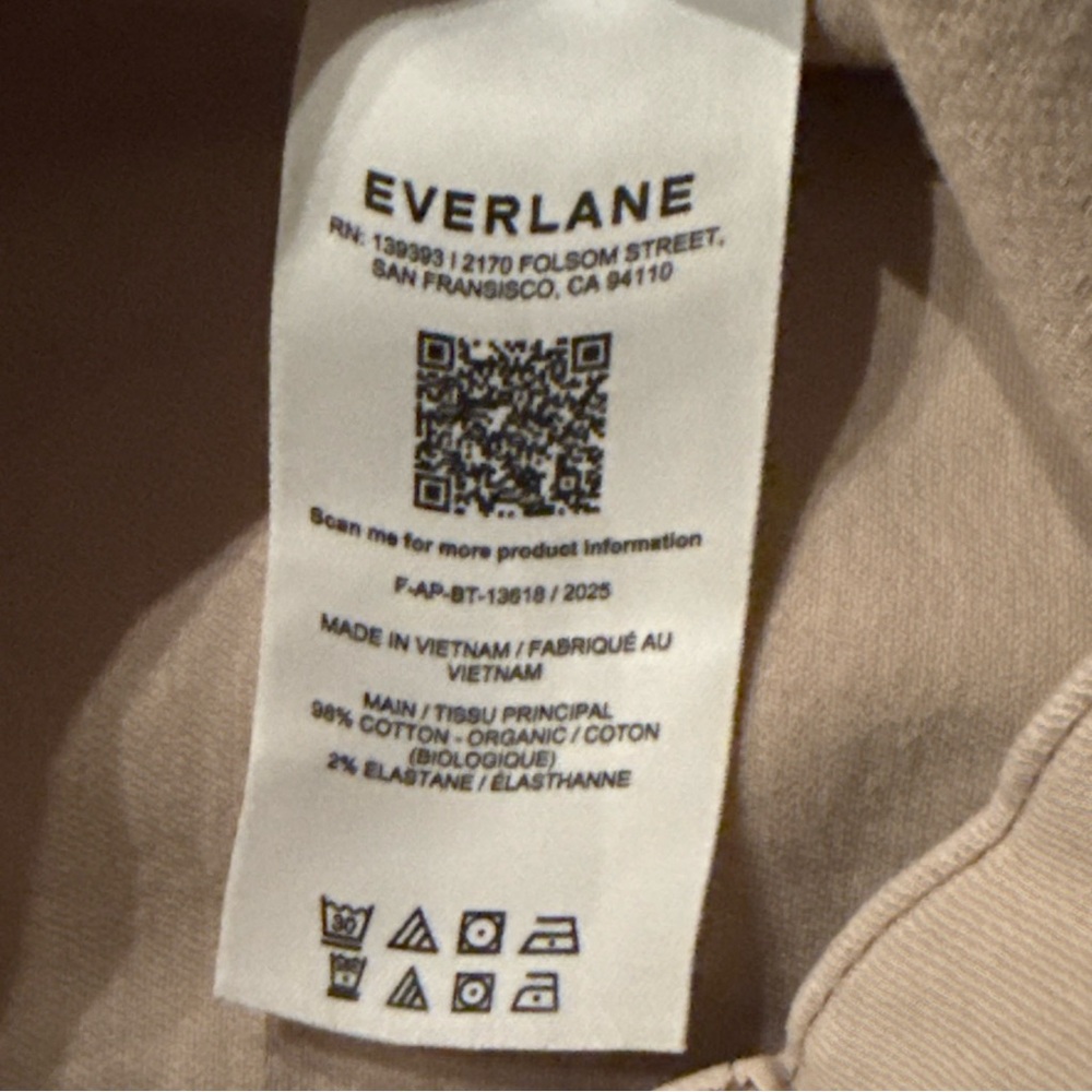 Everlane Wide Leg Utility Cargo Jeans Organic Cotton Pants Beige 8R - Picture 8 of 10